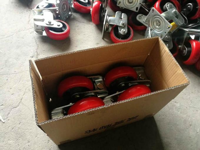 8inch Heavy Duty Spring Loaded Casters , 770lbs Loading Heavy Duty Polyurethane Casters 1