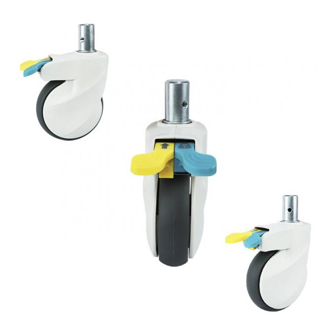 198lbs Loading 125mm Medical Casters With Ab Lock 0