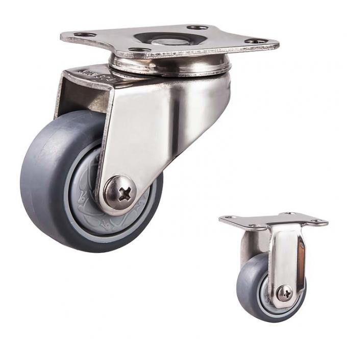 1.5inch Rustproof 66lbs Loading TPR Fixed Caster Wheels 0