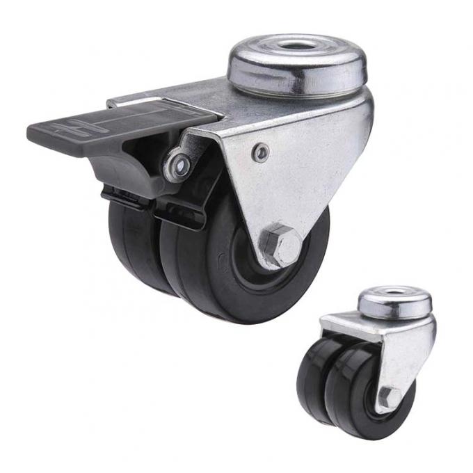 Twin wheel 70kg Capacity 2 Inch Furniture Casters silent 1