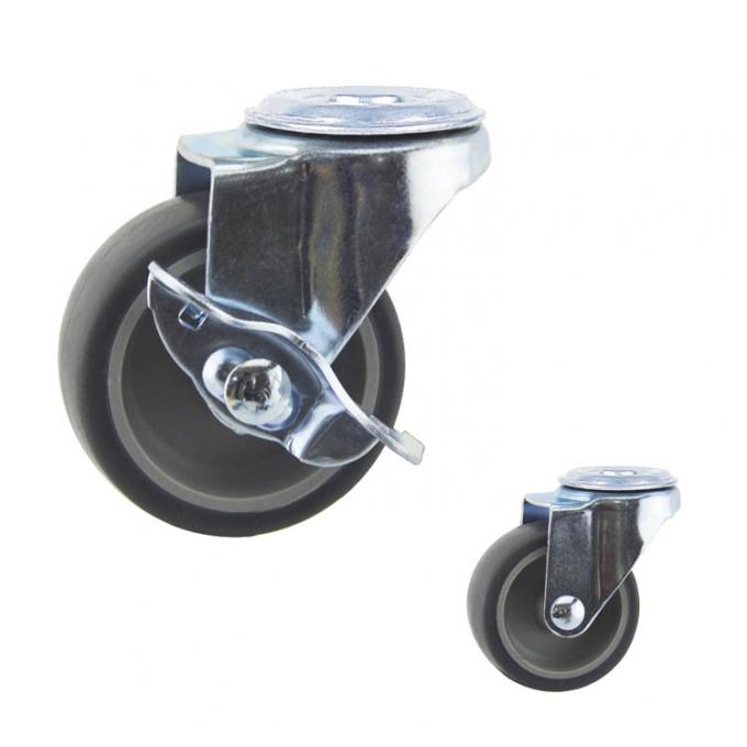 Thermoplastic Rubber Wheel Light Duty Casters 50kg Load Capacity