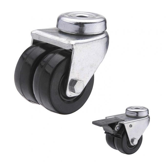 Twin wheel 70kg Capacity 2 Inch Furniture Casters silent 0