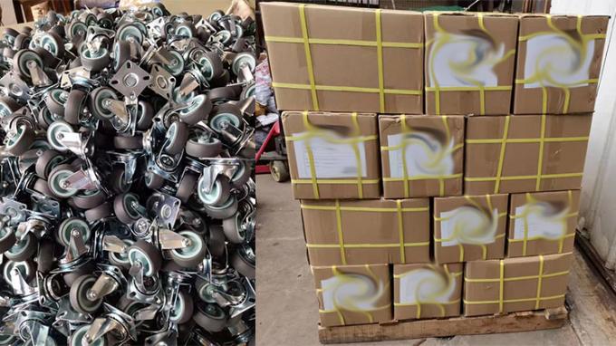Thermoplastic Rubber Wheel Light Duty Casters 50kg Load Capacity