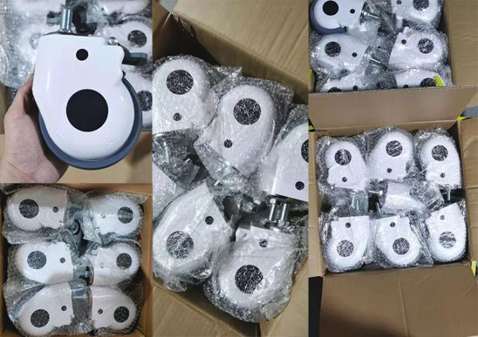 5'' Medical Bed Casters 125kg Stem Type Anti Winding Hospital Wheels 2