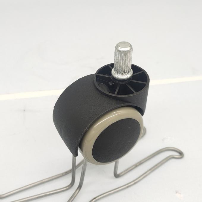PU 7/16" Insert Stem 2" Twin Wheel Swivel Casters For Office Chairs 0