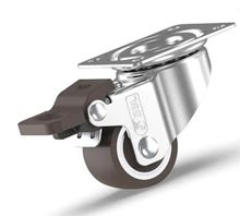 ISO9001 PU 2 Inch Swivel Caster Wheels With Side Brake