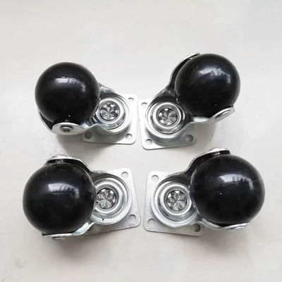 PU 7/16" Insert Stem 2" Twin Wheel Swivel Casters For Office Chairs