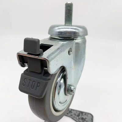 3 Inch Solid White Swivel Wheels Durable Nylon Low Profile Plate Castors For Machines