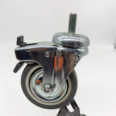 3 Inch Solid White Swivel Wheels Durable Nylon Low Profile Plate Castors For Machines