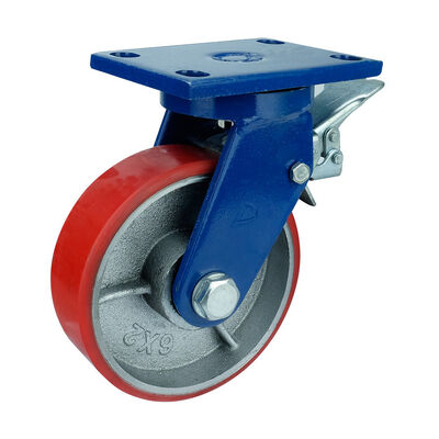 5'' Medical Bed Casters 125kg Stem Type Anti Winding Hospital Wheels