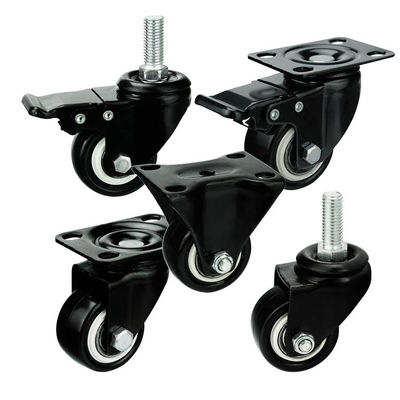 ISO9001 PU 2 Inch Swivel Caster Wheels With Side Brake