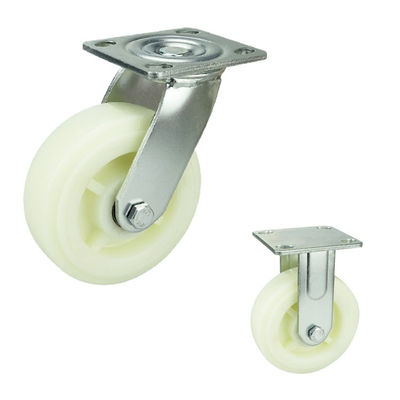 6 Inch Heavy Duty Solid White Wheel 350KG Bearing Nylon Trolley Caster Wheels OEM China