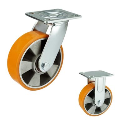 6 Inch Heavy Duty Solid White Wheel 350KG Bearing Nylon Trolley Caster Wheels OEM China
