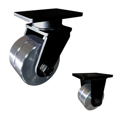 10 Inch Super Heavy Duty Twin Wheel Forged Steel Casters 3000KG Loaded Capacity OEM