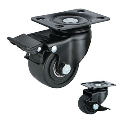 3 Inch Solid White Swivel Wheels Durable Nylon Low Profile Plate Castors For Machines