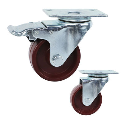 TPR 5 Inch Locking Swivel Casters , 120kg Capacity Small Spring Loaded Casters