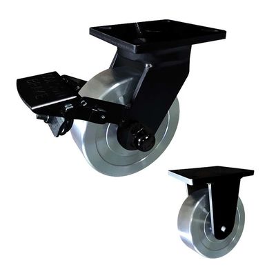 10 Inch Super Heavy Duty Twin Wheel Forged Steel Casters 3000KG Loaded Capacity OEM