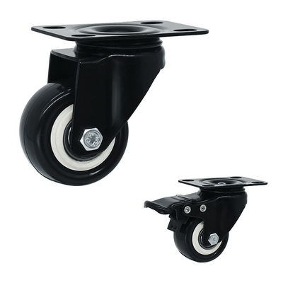 ISO9001 PU 2 Inch Swivel Caster Wheels With Side Brake