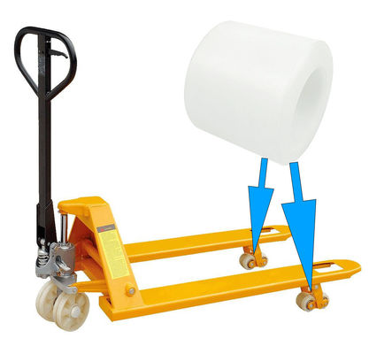 80x70mm Nylon Load Wheels High Capacity White Pallet Jack Wheels With Bearings