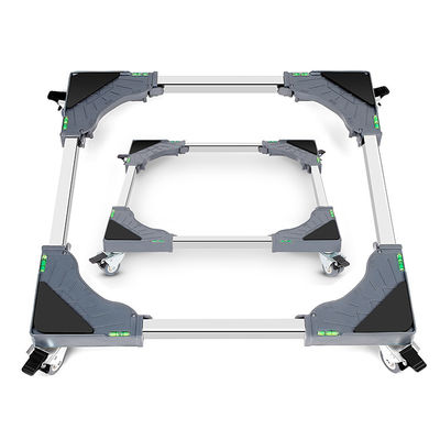 Square Shape Size Adjustable Rolling Refrigerator Base Stands With Four Twin Wheel Casters Factory China