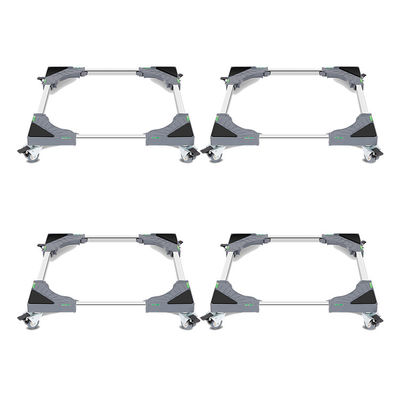 Square Shape Size Adjustable Rolling Refrigerator Base Stands With Four Twin Wheel Casters Factory China