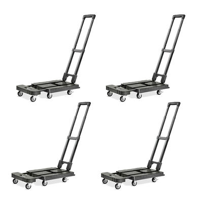 3-6 Wheels Foldable Transport Truck Platform Trolley with 90cm Height and 300-500kg Capacity
