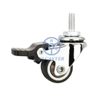 Soft Furniture Casters Total Lock Brown Wheel Swivel TPR Mobile Market Stall Casters