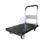 880lbs Capacity 90x60cm Black Plastic Foldable Platform Trolley Heavy Duty OEM