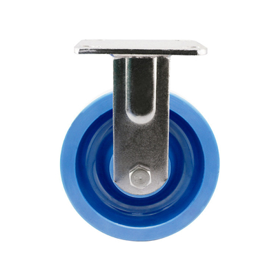 4x2 Inch Blue Side Brake Swivel Heavy Duty Casters Trolley Wheels