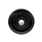 6" Heavy Duty Casters For Industrial Black Glass Nylon Wheel Dual Brake Top Plate Trolley Wheels