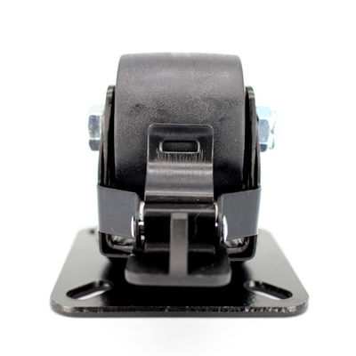 350KG Swivel Lock Low Profile Casters 50x38mm Solid Nylon Wheels For Industrial Machine