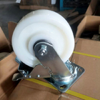 150x50mm Solid Wheel Pivoting Locking Nylon Casters Heavy Duty OEM