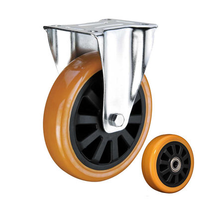 6 Inch Flat Type European Castors Hollow Core Polyurethane Swivel Industrial Wheels OEM