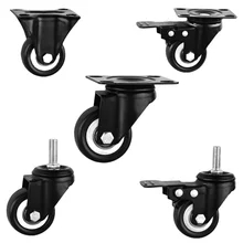 Smooth-rotation Industrial 2 Inch Black PVC Casters For Light Duty Caster Supplier