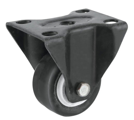 Heavy Duty Red Polyurethane Casters Zinc Painted Bracket 837lbs Load Capacity