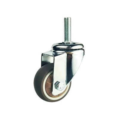 Stainless Steel Precision Ball Bearing Medical Casters White Grey 275lbs Load Capacity 4 Inches Height