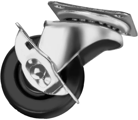 Steel Rubber Non Marking Rubber Casters Wheels 2 Inches With 100 Lbs Load Capacity And Steel Covers