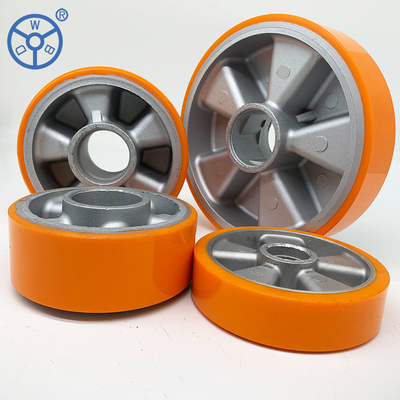 300-450kg American Type Heavy Duty PU Iron Aluminium Core Industrial Caster Single Wheel