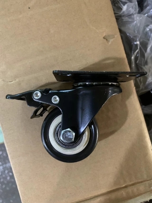 Smooth-rotation Industrial 2 Inch Black PVC Casters For Light Duty Caster Supplier