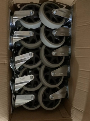 Heavy Duty Industrial PVC Casters Non Marking With Zinc Plated
