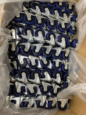 Black / Blue / Green Rubber Swivel / Fixed / Brake Casters For Indoor / Outdoor Application 3-8 Non Marking
