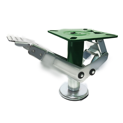 Green Swivel Casters 300 Kg Load Capacity Galvanized Steel Wheel 151mm Height For Furniture