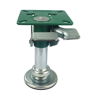 Heavy Duty Green Galvanized Steel Swivel Load Height 148mm Industrial Casters ISO Certified