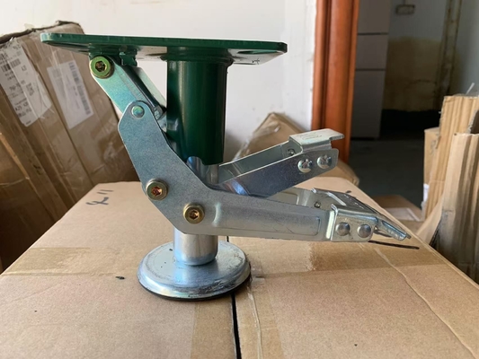 Green Galvanized Steel Wheels Lift Up Top Jacks 300KG Load Capacity