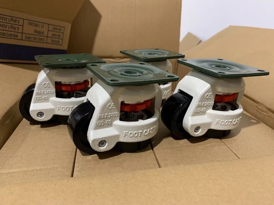 Industrial Plated Leveling Casters for Heavy Duty Swivel Lock 300 Lbs Load Capacity