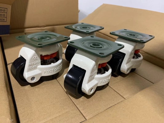 Industrial Plated Leveling Casters for Heavy Duty Swivel Lock 300 Lbs Load Capacity