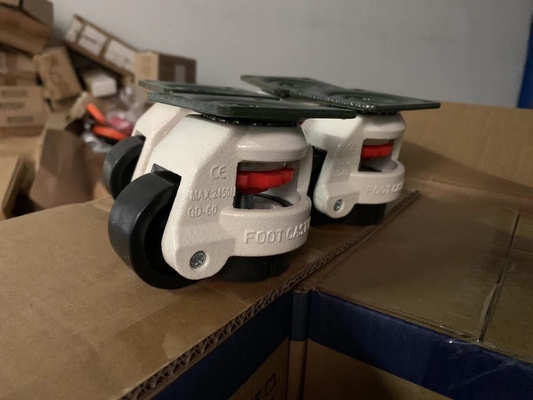 Industrial Plated Leveling Casters for Heavy Duty Swivel Lock 300 Lbs Load Capacity