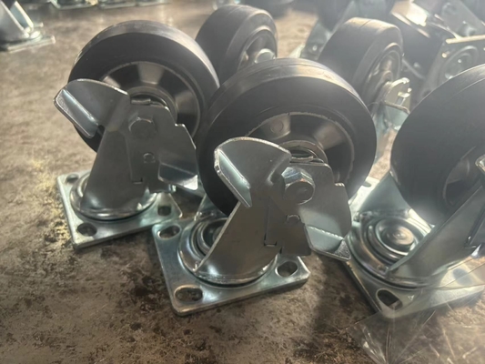 2.5 Inch Black Polyurethane Wheel Casters with Double Ball Bearing