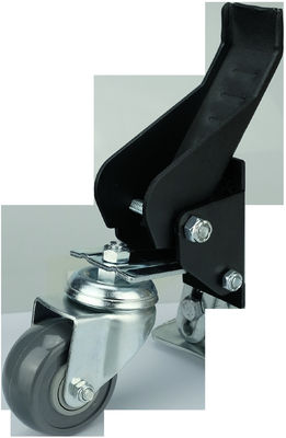 2.5-Inch Steel Workbench Casters with Swivel Brake Wheels in Zinc Plated Finish
