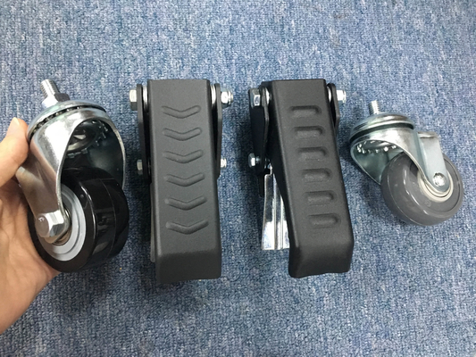 4 Inch Zinc Plated Swivel Caster With Polyurethane Wheels Workbench